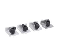 DUIMIMI Lot de 4 butées de rail en T universelles à fixation bidirectionnelle, profil bas, ajustement dimensionnel précis, installation facile, alliage d'aluminium pour le travail