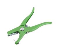 DUIMIMI Pinza para etiquetas de oreja de aleación de aluminio verde con bloqueo automático y empuñadura antideslizante para ganado caprinos ovejas corderos cerdos vacas cría en