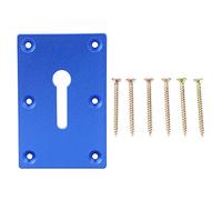 DUIMIMI Plaque de montage métallique pour pince-étau, fixation pour établi en alliage d'aluminium avec 6 trous pour vis, installation facile, pour table à bois ou fixation (Bleu)
