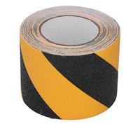 Duimimi Ruban d'avertissement jaune et noir, bande adhésive antidérapante pour sols, murs, marches, tuyaux et équipements, 10 cm x 10 m pour le marquage de sécurité