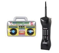 DUINIU 1 Ballon Radio Et 1 Ballon De Téléphone Portable Rétro, Jouets Gonflables Mignons, Décorations De Fête, Ballons Créatifs.