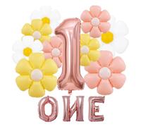 DUINIU 1 Ensemble De Ballons De Marguerite De 1 an, Ballons pour Les Fêtes d'anniversaire, Mise en Page De La Scène De La Fête, Accessoires Photo Créatifs.