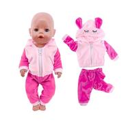 DUINIU 1 Ensemble De Vêtements Mignons Et Mignons, Pyjamas en Peluche Mignons, Vêtements Mignons À Capuche De Lapin Mignon, Accessoires Mignons De 35 À 45 Cm, Convient Aux Mignons De 18 Pouces