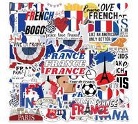 DUINIU 100 Autocollants D'Éléments Français, Autocollants D'Éléments De Drapeau Français, Autocollants De Mode Paris, Décoration À Thème Patriotique, Adaptés Aux Tasses d'eau, Ordinateurs, Cahiers.