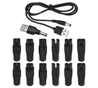 DUINIU 13 Pièces De Câble De Charge De Tondeuse À Cheveux (Y Compris La Prise), Câble De Charge De Rasoir, Accessoires De Tondeuse À Cheveux Universels, Au Ventilateur Et Aux Lampes De Table.