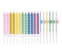 DUINIU 18 Bougies en Spirale, Bougies d'anniversaire Colorées À La Mode, Plug-Ins De Décoration De Gâteaux, Accessoires De Fête.