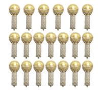 DUINIU 20 Pcs Microphones Gonflables, Jouets Créatifs en Or, Accessoires De Performance Intéressants, Ballons en Papier D'Aluminium, Décoration De Scène pour Fête d'anniversaire.