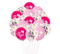 DUINIU 20 Pièces De Ballons pour Filles, Jolies Filles De Décoration De Bain, Ballons avec Confettis, Ballons De Fête Mignons, Ballons pour Révéler Le Sexe, Adaptés Aux Filles.