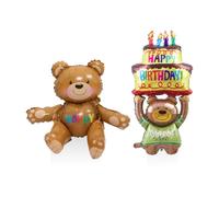 DUINIU 2Pcs Ballons d'ours De Bande Dessinée, Ballons De Fête d'anniversaire, Décorations De Fête, Ballons Mignons Créatifs.
