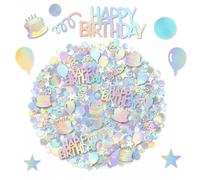DUINIU 30 G De Paillettes Colorées pour Les Fêtes d'anniversaire Et 15 G De Disques Laser, des Couleurs Riches Et Accrocheuses, Créent Une Atmosphère Joyeuse, Aux Scènes De Fête De Famille.