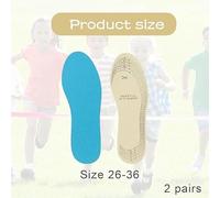 DUINIU 4 Paires De Semelles Portables Double Face Pour Enfants, Semelles Absorbant La Transpiration Et Respirantes, Semelles De Sport Pour Tout-Petits, Jaune Gris.