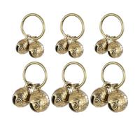 DUINIU 6 Pièces De Cloches en Cuivre pour Animaux De Compagnie, Ornements De Collier De Chaton Et De Chien, Cloches en Cuivre Rétro, Cloches De Collier en Laiton.