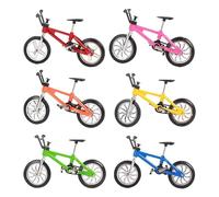 DUINIU 6 Pièces Mini Jouets De Vélo, Vélos À Doigts, Ornements De Vélo en Métal Créatifs, Modèles De Vélo De Simulation, Petits Ornements De Bureau