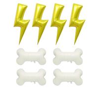 DUINIU 8 Ballons en Papier D'Aluminium, Os De Chien Flash, Formes Créatives, Accessoires Gonflables avec Fond Intéressant, Décorations De Fête d'anniversaire.