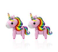 DUINIU Ballons De Cheval Arc-en-Ciel 2 Pièces, Jouets pour Enfants 3D en Trois Dimensions, Ballons De Décoration De Scène De Fête, Accessoires De Déguisement pour Les Événements d'anniversaire.