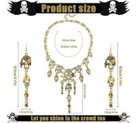 DUINIU Costume De Pirate 3 Pièces, Bijoux De Jeu De Rôle, Bijoux d'halloween, Adaptés Aux Fêtes De Mascarade Et Aux Soirées À Thème.