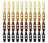 DUINIU Ensemble De Boucles en Corne À 40 Grains, Accessoires De Boutons De Vêtements, Boutons en Bois À Double Trou, Adaptés À La Décoration De Vêtements Et Au Bricolage Fait À La Main.
