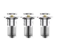 DUINIU Filtre-Presse 3 Pièces, Bouchon D'Évier De Type Rebond, Adapté Aux Bouchons D'Évier dans Les Éviers, Les Cuisines Et Les Salles De Bain.