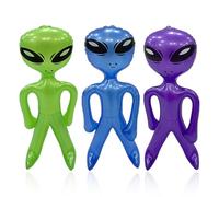 DUINIU Jouets Extraterrestres Gonflables 3 Pièces, Ballons Extraterrestres Mignons, Ballons De Dessin Animé Créatifs, Décorations Extraterrestres Drôles, Décorations De Fête De Vacances.