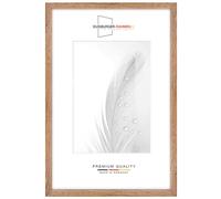 Duisburger-Rahmen24 Cadre photo en bois étroit 21 x 29,7 cm DIN A4 in Chêne rustique | Verre synthétique antireflet | Cadre pour affiches | Puzzle | collage DR079
