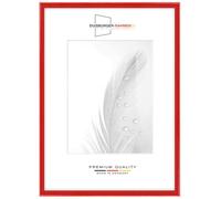 Duisburger-Rahmen24 Cadre photo en bois étroit 42 x 59,4 cm DIN A2 in Rouge brillant | Verre synthétique antireflet | Cadre pour affiches | Puzzle | collage DR123