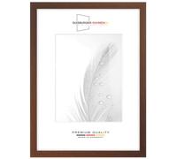Duisburger-Rahmen24 DR24 Cadre Photo 28x36 (Wenge) sur Mesure, Cadre en Bois MDF de 35 mm de Largeur INCL. vitre en Verre synthétique antireflet, paroi arrière Stable, Crochets et Fixations