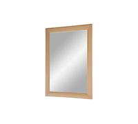 Duisburger-Rahmen24 Flex 35 - Miroir Mural 30x60 cm avec Cadre (Hêtre), Miroir avec Une Barre de Bois MDF - Cadre de Miroir sur Mesure Comprenant Un Miroir et Une paroi arrière Stable avec Fixations