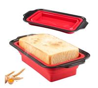 duisoad 2 Pièces Moule a Cake, Moule a Cake Silicone Moules Rectangulaire Antiadhésif pour Pain et Gâteaux, Revêtement Antiadhésif