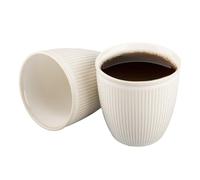 duisoad 2 Pièces Tasse a Cafe 150 ml Tasses à Café en Céramique Tasses à Café Modernes pour Café et Boissons, Empilable et Passe au Lave-Vaisselle