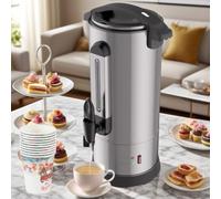 Duisrech Bouilloire à vin chaud 10 l avec 10 gobelets et robinet | 1500 W, régulateur de température, fonction de maintien au chaud et indicateur de niveau, bouilloire à vin chaud en acier