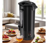Duisrech Bouilloire à vin chaud - 10 l - Noir - Distributeur de boissons | 1500 W, régulateur de 30 à 100 °C, fonction de maintien au chaud, indicateur de niveau, couvercle verrouillable
