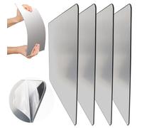 Dujelixa Miroir, Acrylique, Carreaux Miroir Autocollants, Paquet 4, Carreaux Miroir adhésifs, Longueur 30cm, Largeur 20cm, épaisseur 1,6mm pour décorer Les armoires et Les Portes