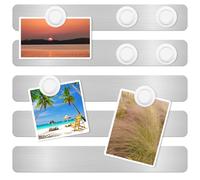 DUJEQM 5PCS Tableau Magnétique Mural et Frigo - Tableau Aimanté avec 7 Aimants Blancs, Tableau d'Affichage, Plaque Magnétique Bande Magnétique Autocollantes pour Bureau École Maison Photos Documents