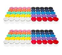 DUJEQM Aimant Frigo - Aimant Puissant Lot de 100, Mini Aimants Tableau Magnétique Magnet Frigo, Petit Aimant Rond Plats, Aimants Décoratifs 10 Couleurs pour Tableau Blanc, Calendrier, Bureau et École