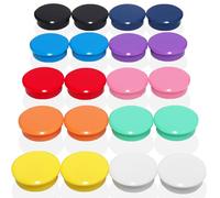 DUJEQM Aimant Frigo - Aimant Puissant Lot de 20, Mini Aimants Tableau Magnétique Magnet Frigo, Petit Aimant Rond Plats, Aimants Décoratifs 10 Couleurs pour Tableau Blanc, Calendrier, Bureau et École