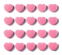 DUJEQM Aimant Frigo - Aimant Puissant Lot de 20PCS, Mini Aimants Tableau Magnétique Cœur Rose, Aiment Magnet Frigo Petit Aimant Plat Magnets Tableau Blanc pour Bureau, École, Bricolage, Photos, Cartes