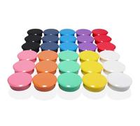 DUJEQM Aimant Frigo - Aimant Puissant Lot de 30, Mini Aimants Tableau Magnétique Magnet Frigo, Petit Aimant Rond Plats, Aimants Décoratifs 10 Couleurs pour Tableau Blanc, Calendrier, Bureau et École
