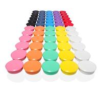 DUJEQM Aimant Frigo - Aimant Puissant Lot de 60, Mini Aimants Tableau Magnétique Magnet Frigo, Petit Aimant Rond Plats, Aimants Décoratifs 10 Couleurs pour Tableau Blanc, Calendrier, Bureau et École