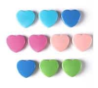 DUJEQM Aimant Frigo, Lot de 10 Aimant Puissant Plats, 5 Couleurs Mini Aimants Tableau Magnétique Magnet Frigo, Aiment Petit Aimant Tableau Blanc Aimants Décoratifs Cœur pour Photos Notes Bureau École