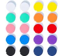 DUJEQM Aimant Frigo - Lot de 20 Aimant Puissant, Petit Aimant Rond Plat, Aimants Tableau Magnétique, 10 Couleurs Magnet Frigo Decoratif, Mini Aimants Tableau Blanc Aiment pour Photos, Cuisine, Bureau