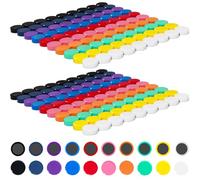 DUJEQM Aimant Frigo - Lot de 200 Aimant Puissant, Petit Aimant Rond Plat, Aimants Tableau Magnétique, 10 Couleurs Magnet Frigo Decoratif, Mini Aimants Tableau Blanc Aiment pour Photos, Cuisine, Bureau