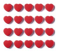 DUJEQM Aimant Frigo - Lot de 20PCS Aimant Puissant en Cœur Rouge, Petit Aimants Tableau Magnétique, Aiment Magnet Frigo Mini Aimant Plat Aimants Décoratifs pour Tableau Blanc, Bureau, École, Photos