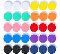 DUJEQM Aimant Frigo - Lot de 30 Aimant Puissant, Petit Aimant Rond Plat, Aimants Tableau Magnétique, 10 Couleurs Magnet Frigo Decoratif, Mini Aimants Tableau Blanc Aiment pour Photos, Cuisine, Bureau