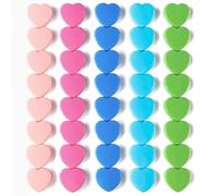 DUJEQM Aimant Frigo, Lot de 40 Aimant Puissant Plats, 5 Couleurs Mini Aimants Tableau Magnétique Magnet Frigo, Aiment Petit Aimant Tableau Blanc Aimants Décoratifs Cœur pour Photos Notes Bureau École