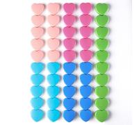 DUJEQM Aimant Frigo, Lot de 50 Aimant Puissant Plats, 5 Couleurs Mini Aimants Tableau Magnétique Magnet Frigo, Aiment Petit Aimant Tableau Blanc Aimants Décoratifs Cœur pour Photos Notes Bureau École