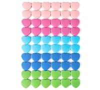 DUJEQM Aimant Frigo, Lot de 60 Aimant Puissant Plats, 5 Couleurs Mini Aimants Tableau Magnétique Magnet Frigo, Aiment Petit Aimant Tableau Blanc Aimants Décoratifs Cœur pour Photos Notes Bureau École