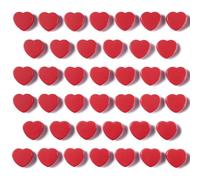 DUJEQM Aimant Frigo - Lot de 60PCS Aimant Puissant en Cœur Rouge, Petit Aimants Tableau Magnétique, Aiment Magnet Frigo Mini Aimant Plat Aimants Décoratifs pour Tableau Blanc, Bureau, École, Photos
