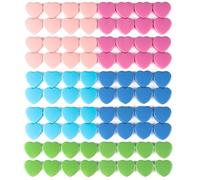 DUJEQM Aimant Frigo, Lot de 80 Aimant Puissant Plats, 5 Couleurs Mini Aimants Tableau Magnétique Magnet Frigo, Aiment Petit Aimant Tableau Blanc Aimants Décoratifs Cœur pour Photos Notes Bureau École