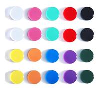 DUJEQM Aimant Puissant, 20Pcs 10 Couleurs Aimant Frigo | Aimants Tableau Magnétique | Mini Magnet Frigo | 10 Couleurs Petit Aimants Plat | Aimant Tableau Blanc Aiment pour École, Cuisine et Bureau