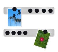 DUJEQM DUJEQM Tableau Magnétique Mural pour Photo et Documents - Tableau Magnetique Frigo, Bureau ou Mur, Bande Magnetique Autocollant Plaque Aimantée Tableau d'Affichage avec 10 Aimants Noirs (2PCS)
